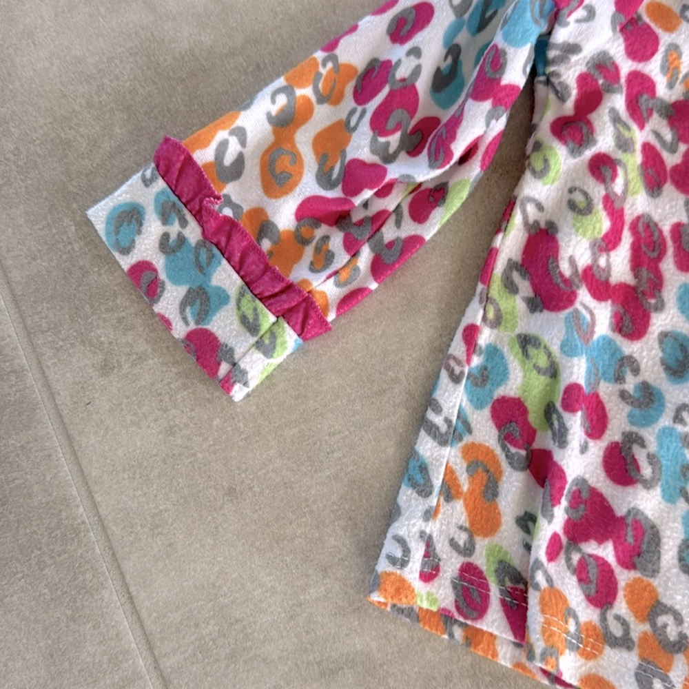 *Gently Worn* Absorba 2 Piece Soft Colorful Print Flannel Pajama Set - 12M - Picture 5 of 9